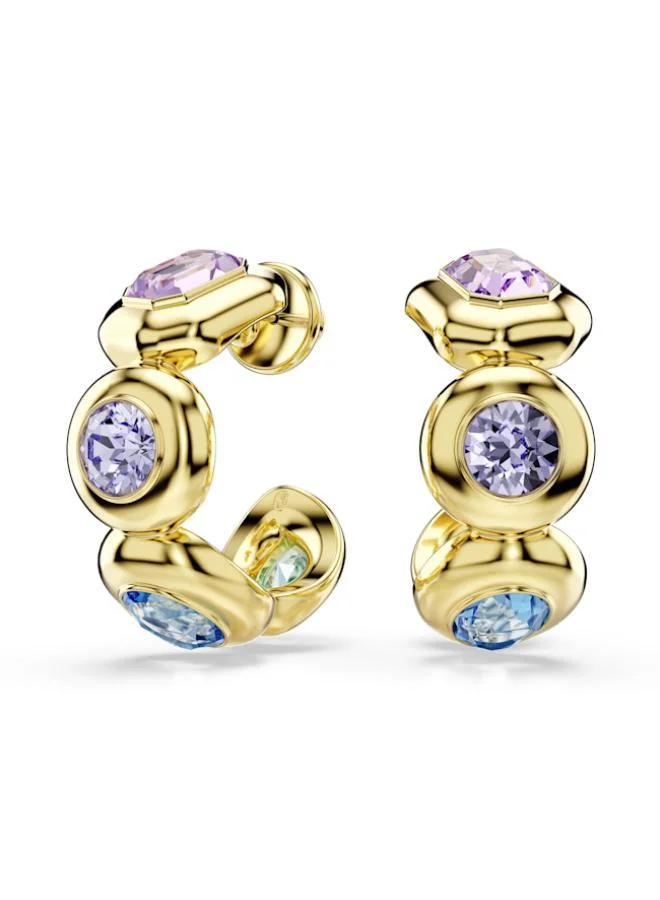 Gema Gold Tone Plated Hoop Pierced Earrings